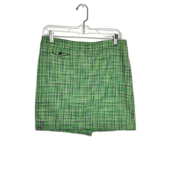 J Crew Skirt Women's size 6 Small Green Tweed Preppy No 2 Pencil Twee Academia - Picture 1 of 5